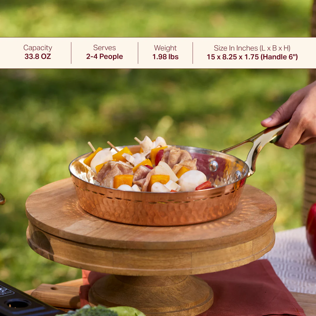 Copper Fry Pan Set (3 Piece Set) - Image 6