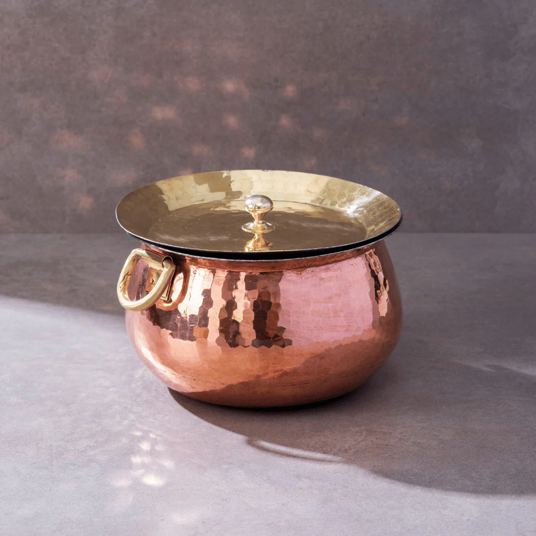 Copper Deep Bottom Cooking Pot - Stew Pot/Dutch Oven (Copper Madurai Handi) - Image 10