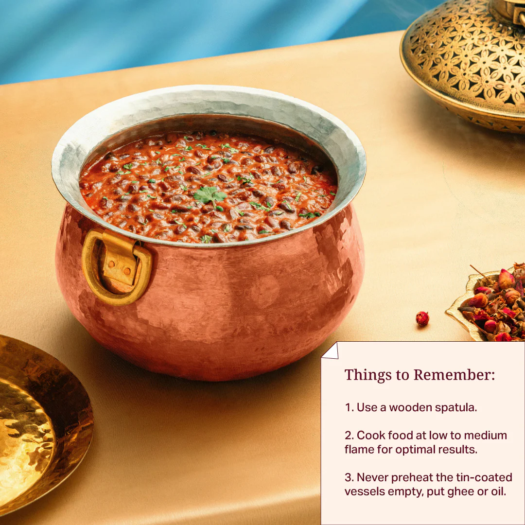 Copper Deep Bottom Cooking Pot - Stew Pot/Dutch Oven (Copper Madurai Handi) - Image 6