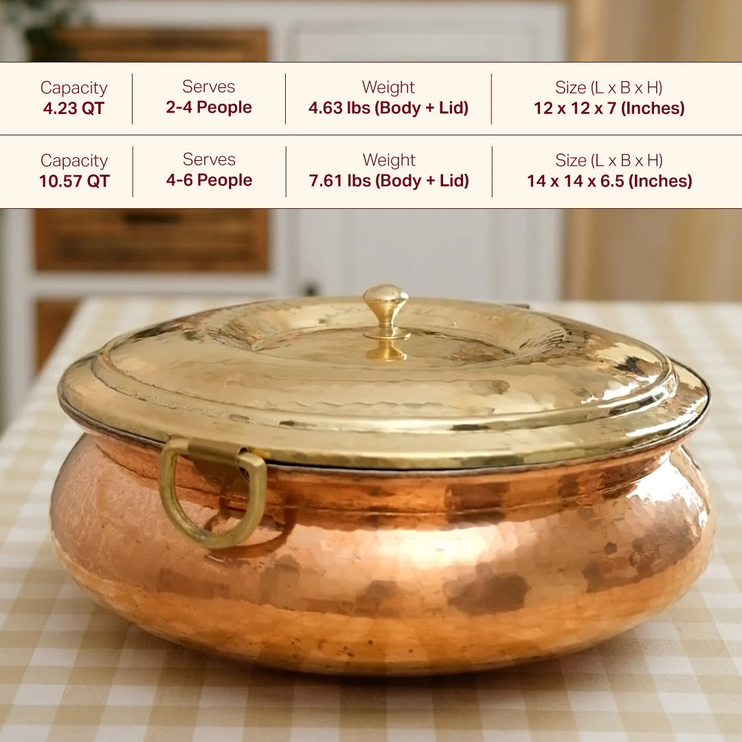 Copper Hammered Braiser - Copper Chafing Dish - Image 4