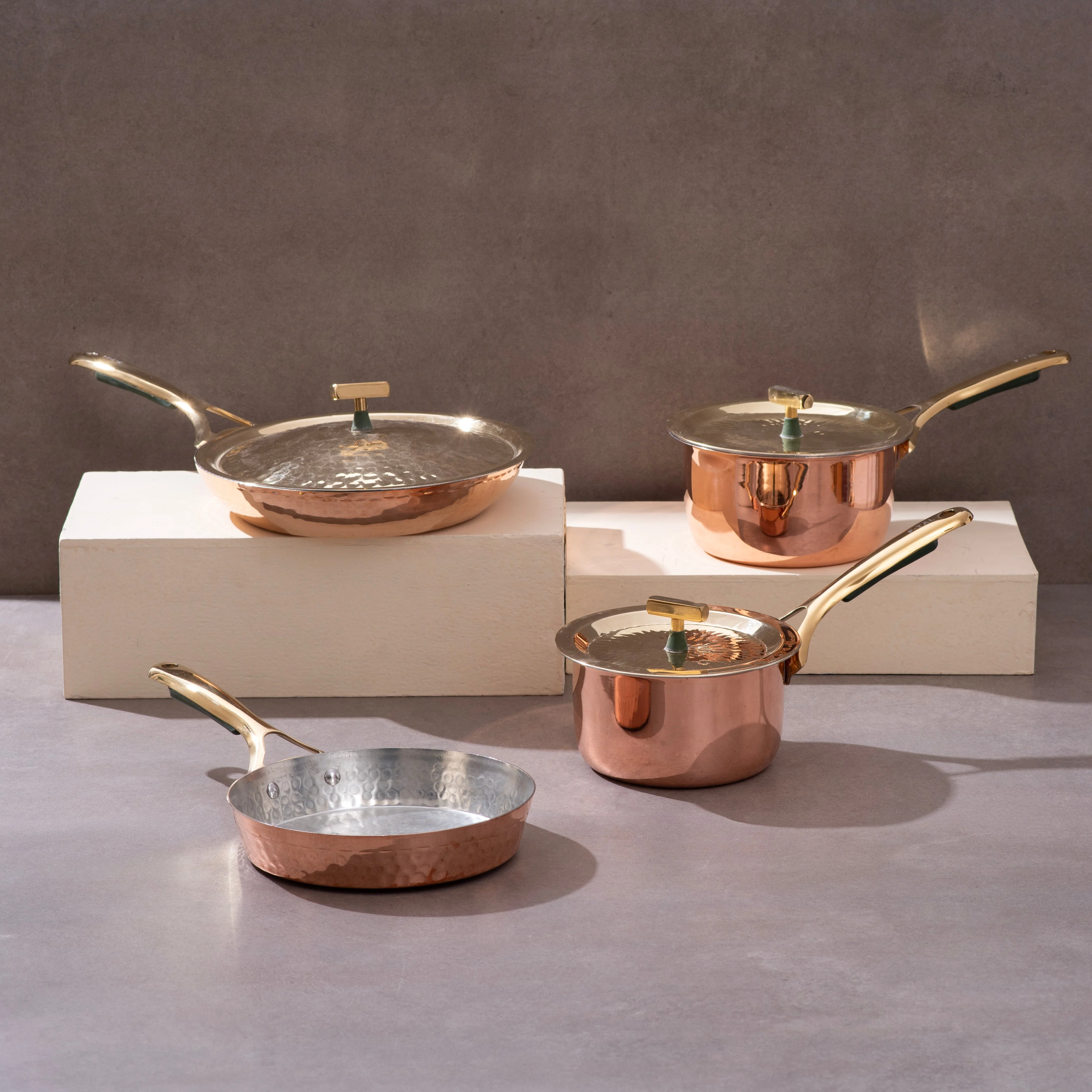 Copper Pots & Pans Set (7 Piece Set)