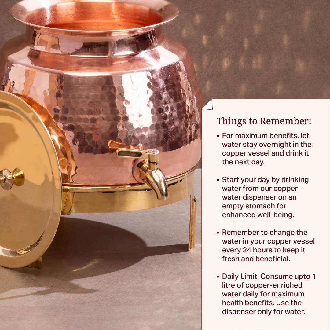 Copper water dispenser set - Image 3