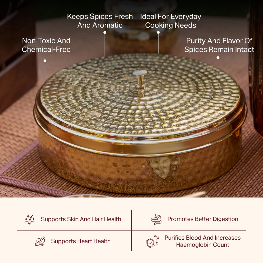 Kitchen Essentials Set (Masala box + Ghee pot + Paraat) 15 Pieces Set - Image 3