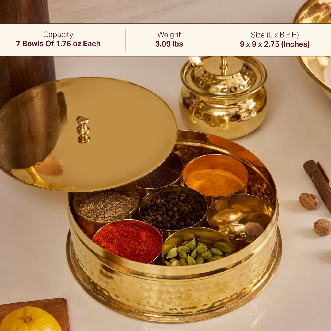 Kitchen Essentials Set (Masala box + Ghee pot + Paraat) 15 Pieces Set - Image 6