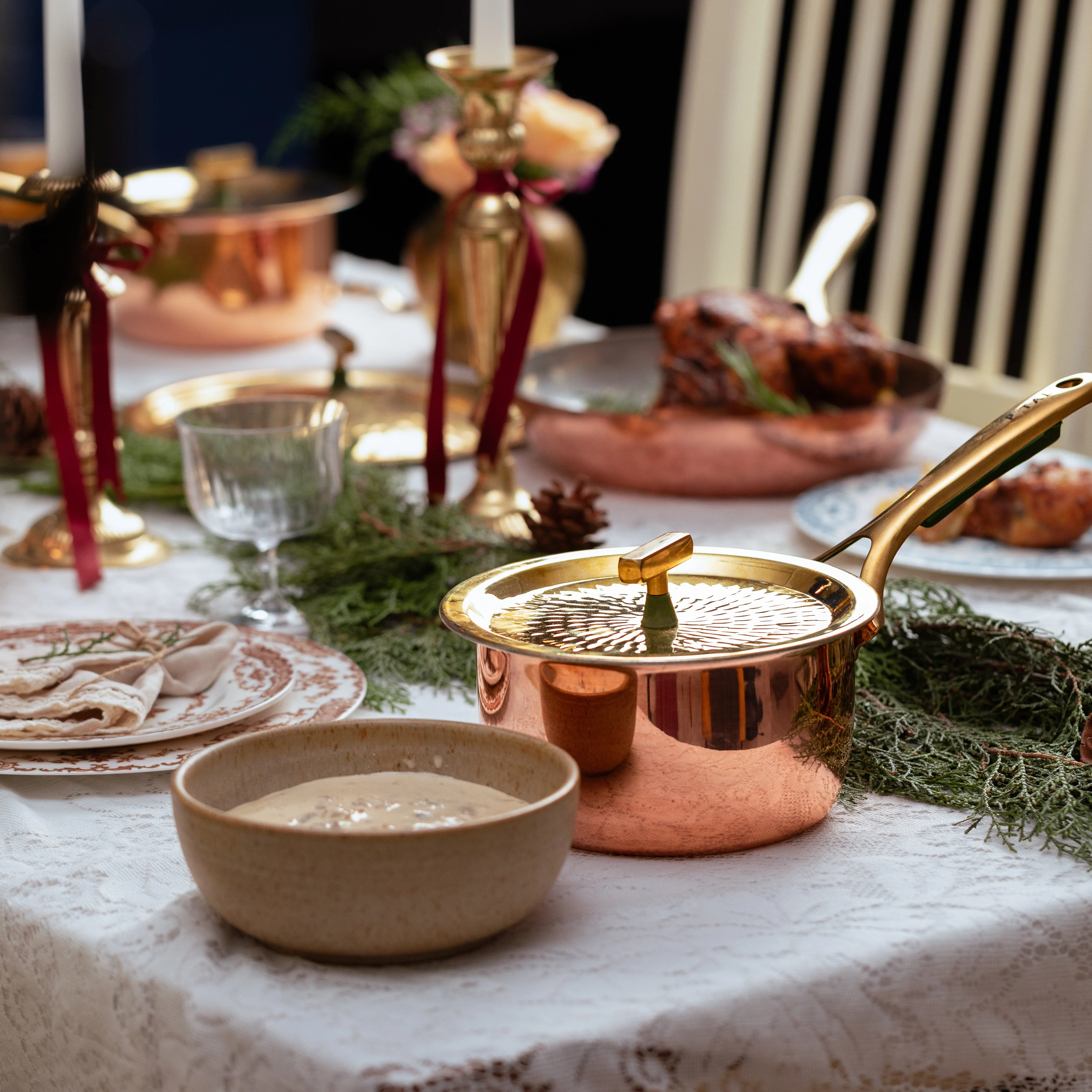Copper Saucepan with Insulated Handle - Image 10