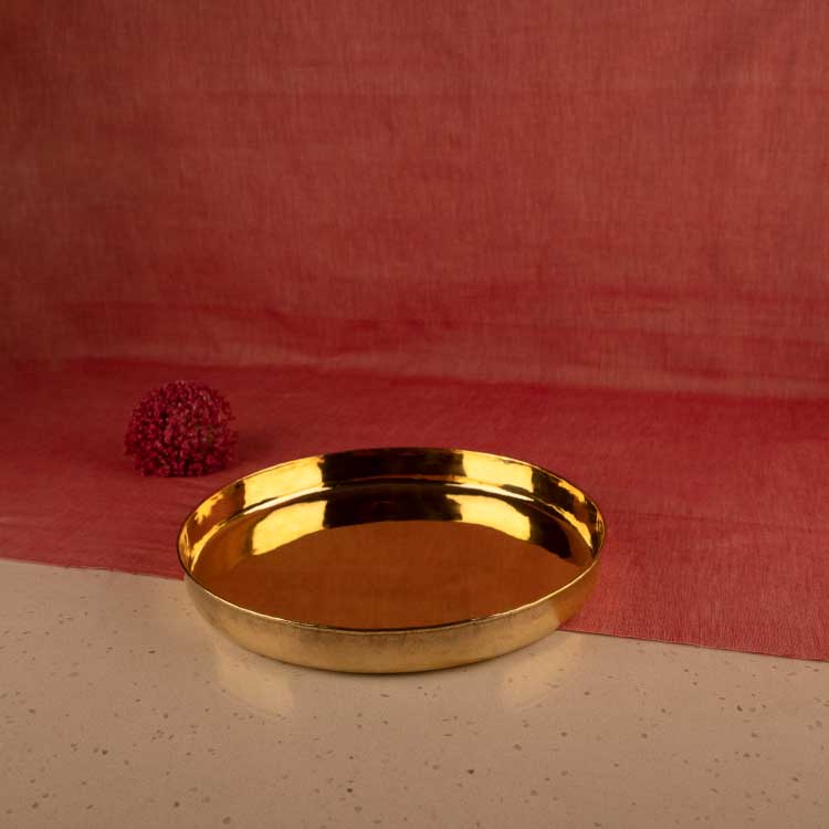 Brass Thaali - 12 inch Thali/Plate for Dining - Image 2